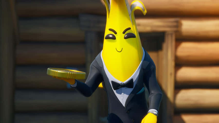 Peely The Banana Professional Gamer In Fortnite Wallpaper