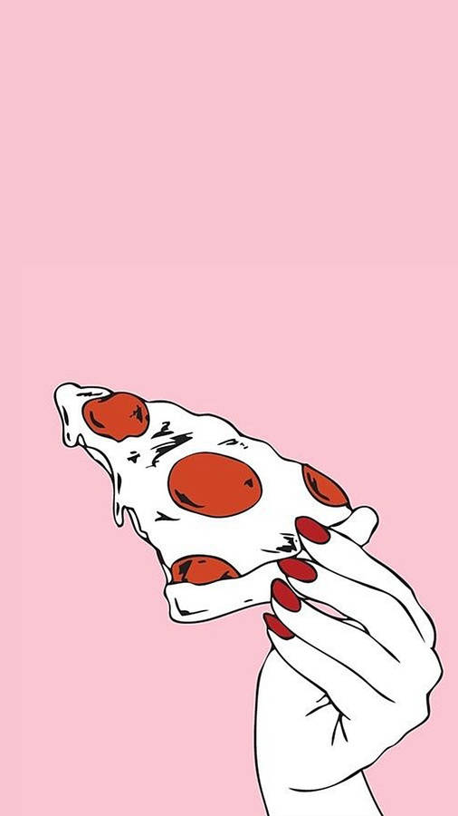 Peperoni Pizza Phone Aesthetic Wallpaper