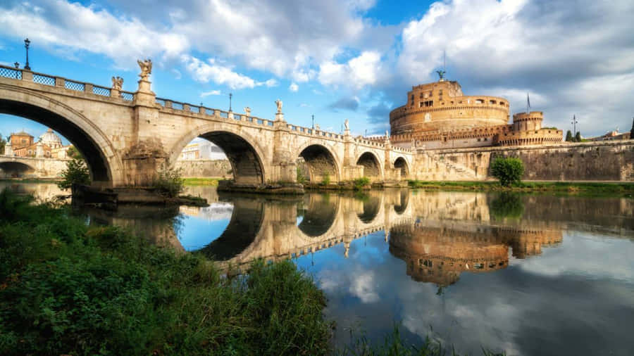 Perfect View At Castel Santangelo Wallpaper
