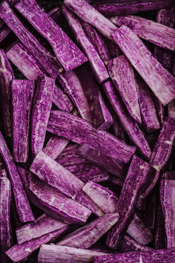 Perfectly-cooked Purple Sweet Potatoes Wallpaper
