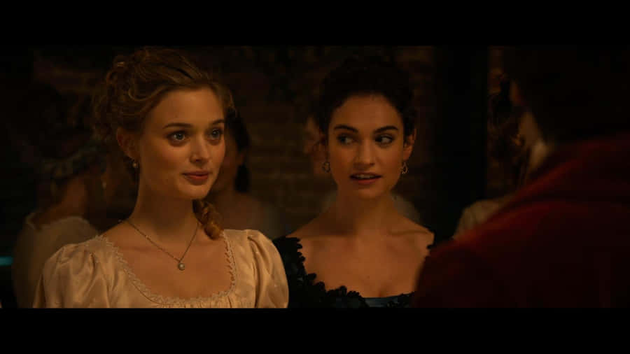 Period Drama Scene Bella Heathcote Wallpaper