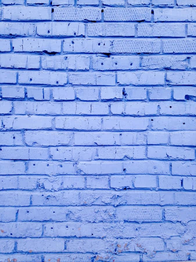 Periwinkle Blue Brick Wall Texture Wallpaper