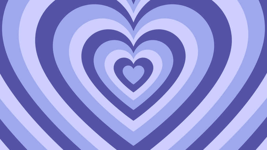 Periwinkle Hearts Pattern Wallpaper