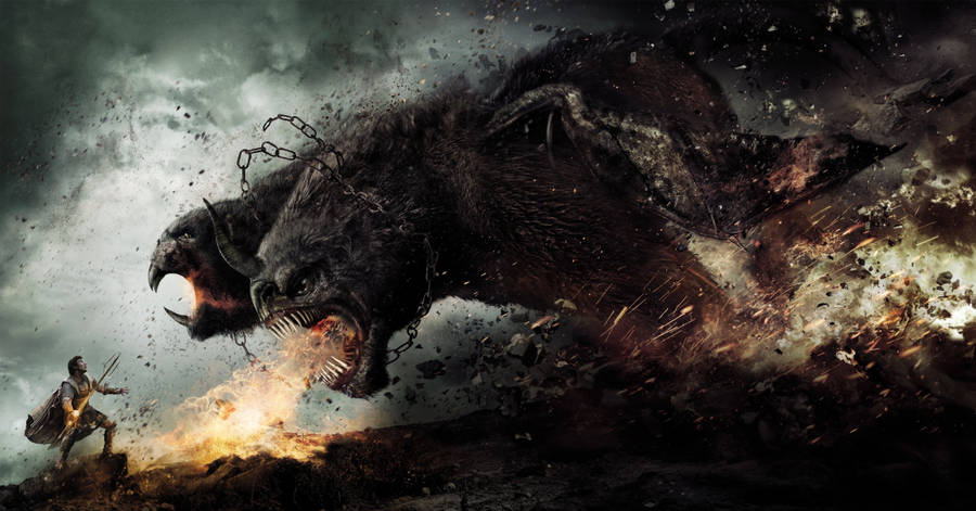 Perseus Facing The Chimera Wallpaper