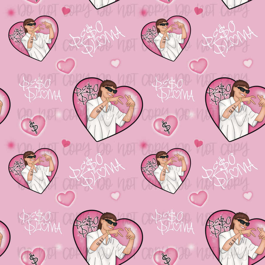 Peso Pluma Pattern Design Wallpaper