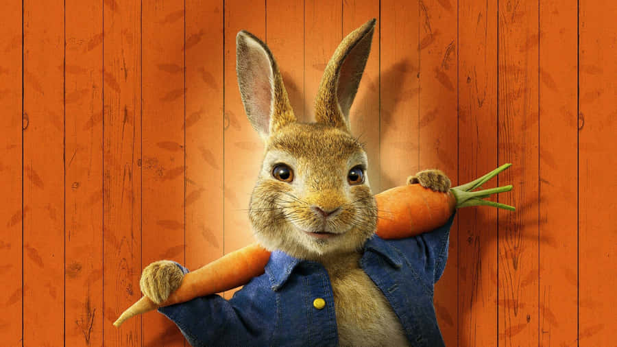 Peter Rabbit With Carrot Wallpaper