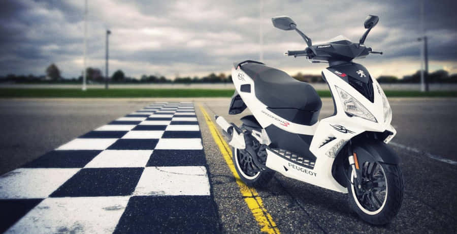 Peugeot Motorcycle On Starting Line Wallpaper