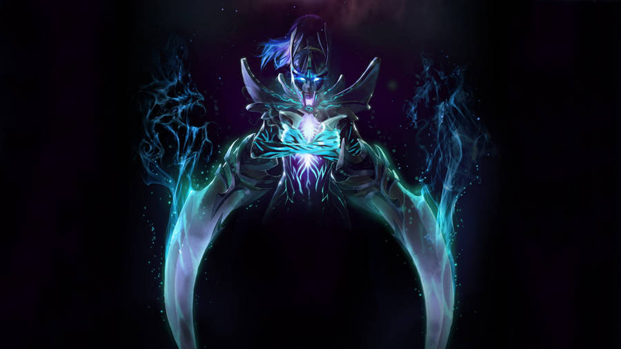 Phantom Assassin Dota Blue Fire Wallpaper
