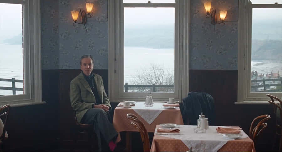 Phantom Thread Seaside Restaurant Scene Wallpaper
