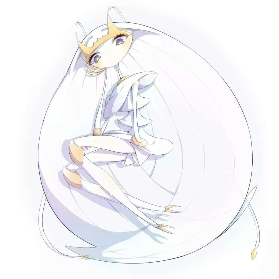 Pheromosa Posing Sweetly With White Background Wallpaper