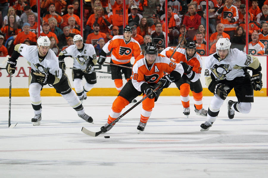Philadelphia Flyers And Pittsburgh Penguins Wallpaper