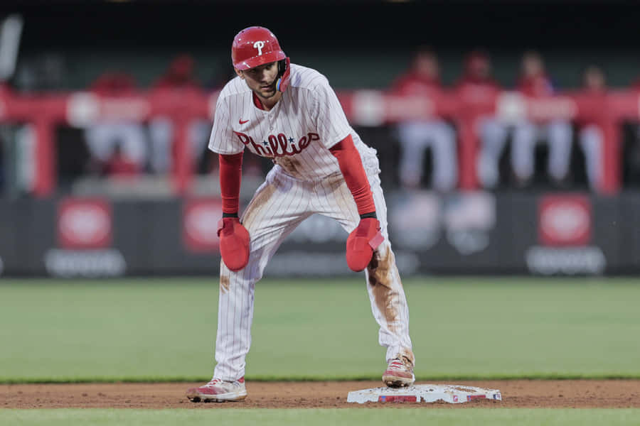 Phillies Player On Base Wallpaper