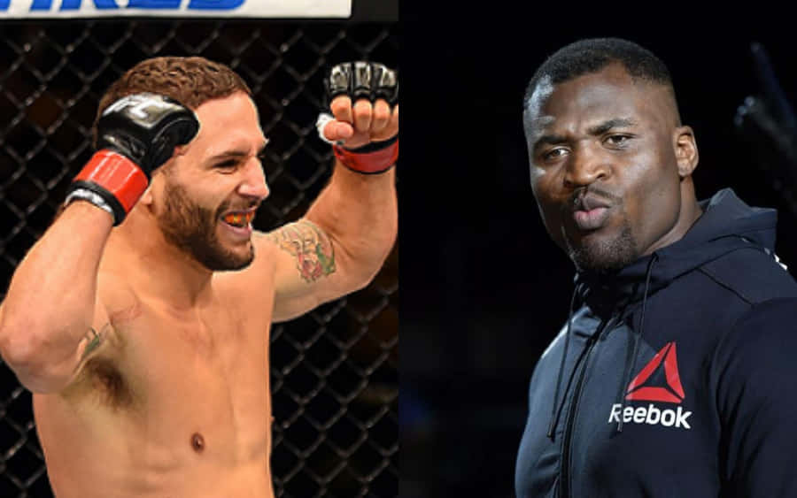 Photo Edit Of Chad Mendes And Francis Ngannou Wallpaper