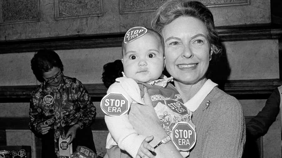 Phyllis Schlafly Holding Baby Wallpaper