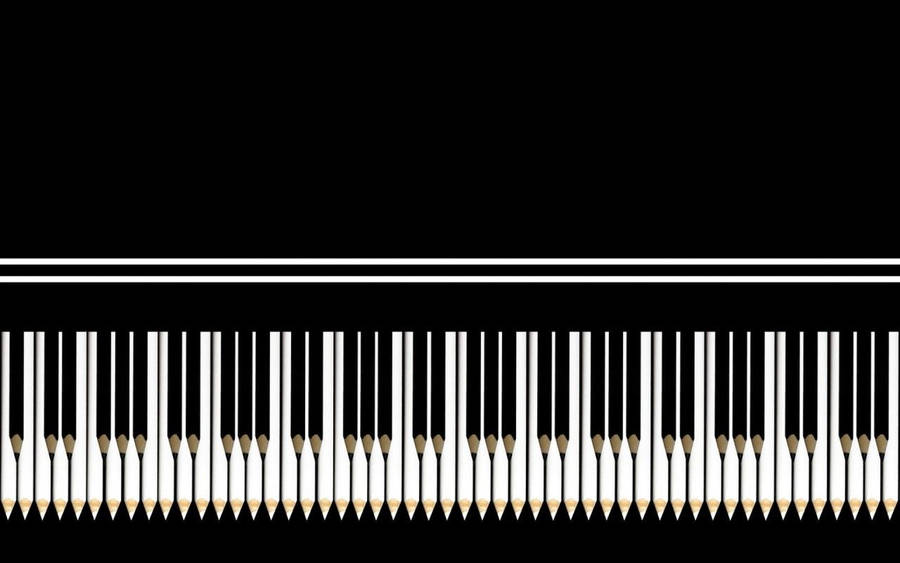 Piano Keyboard Pencil Art Wallpaper