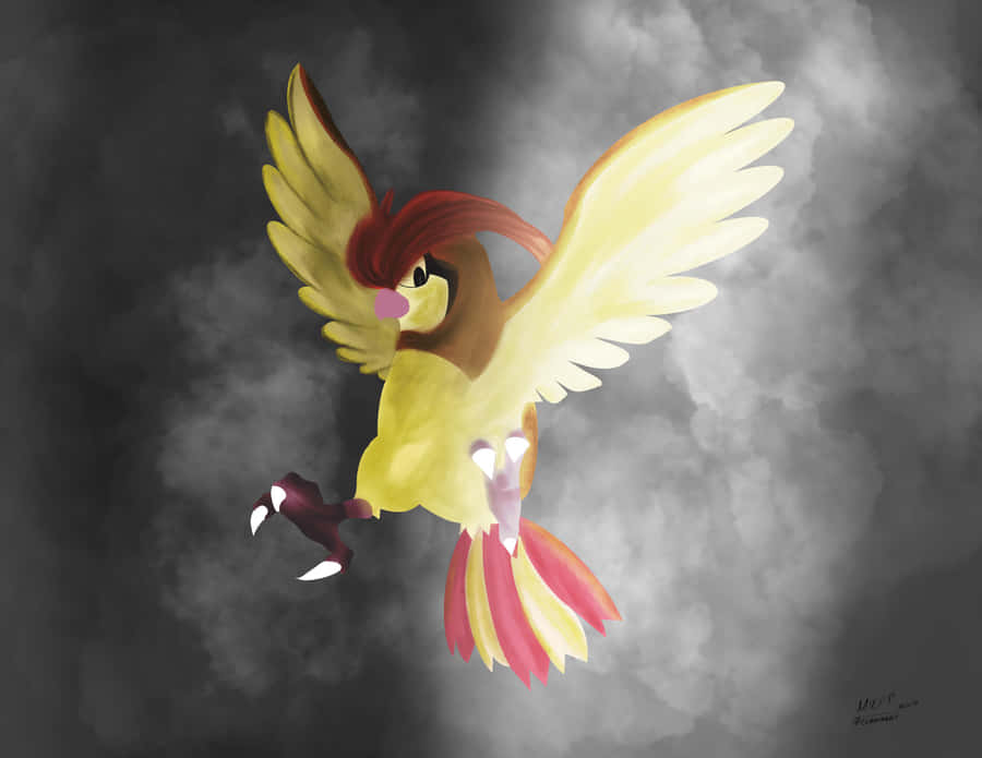 Pidgeotto Wings Spread Wallpaper