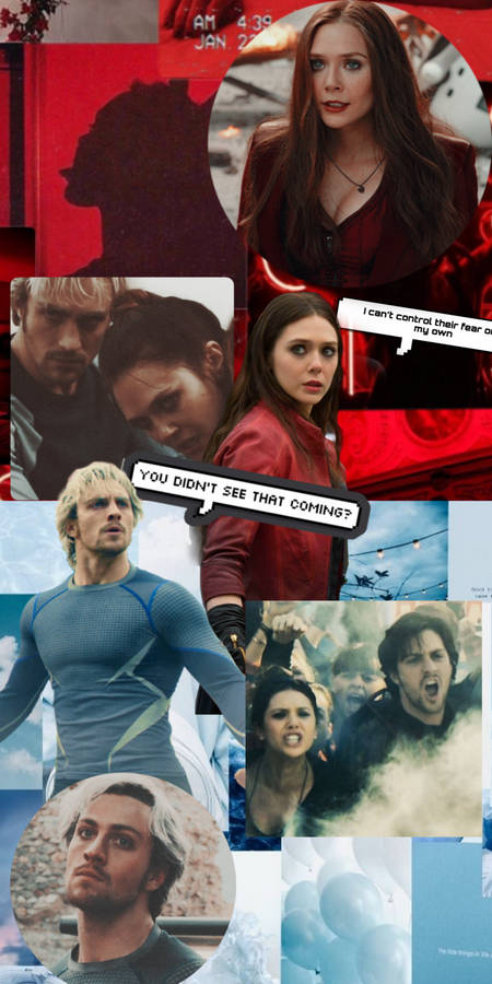 Pietro And Wanda Maximoff Collage Wallpaper