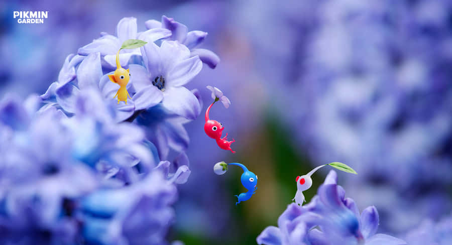 Pikmin Adventurein Floral Garden Wallpaper