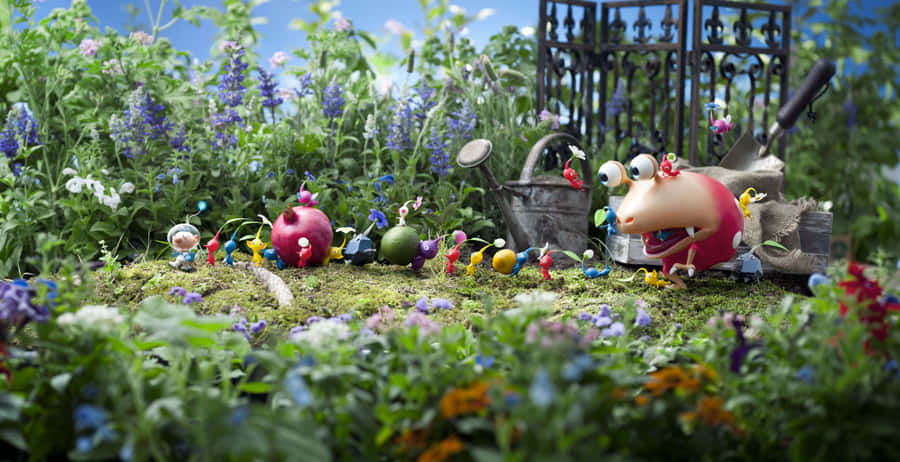 Pikmin Adventurein Garden Wallpaper