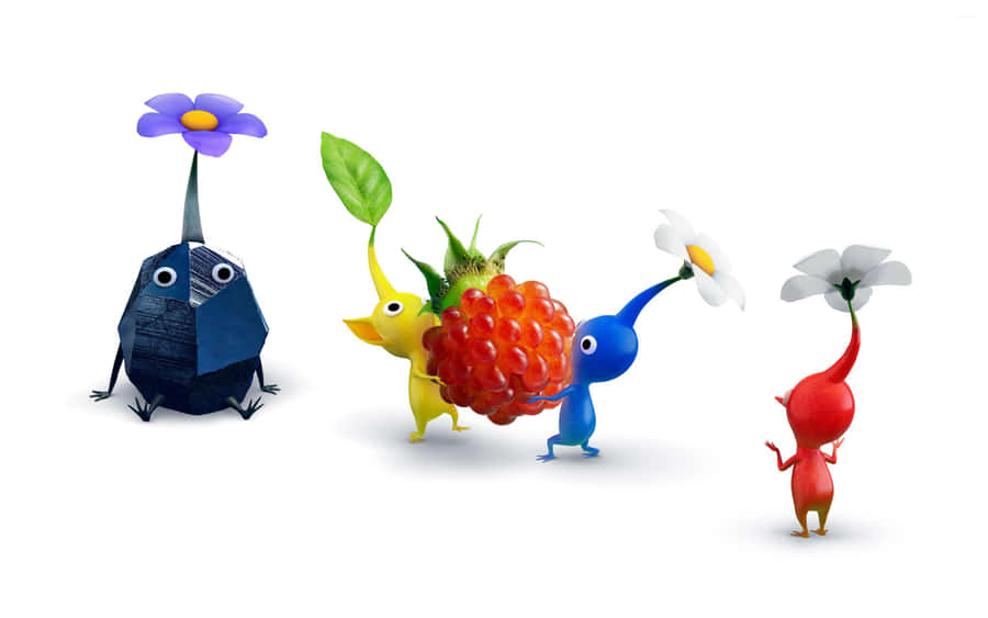 Pikmin_ Characters_ Lineup Wallpaper