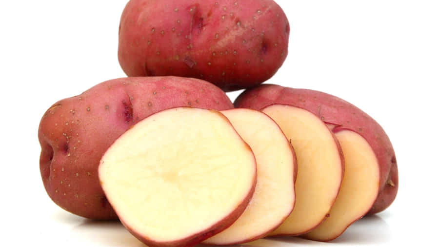 Pile Of Fresh Red Potatoes Wallpaper