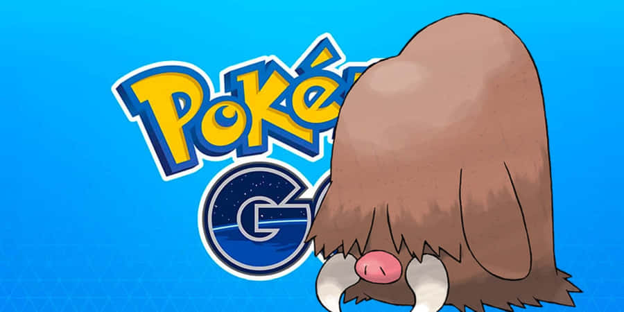 Piloswine With Blue Pokemon Go Backdrop Wallpaper