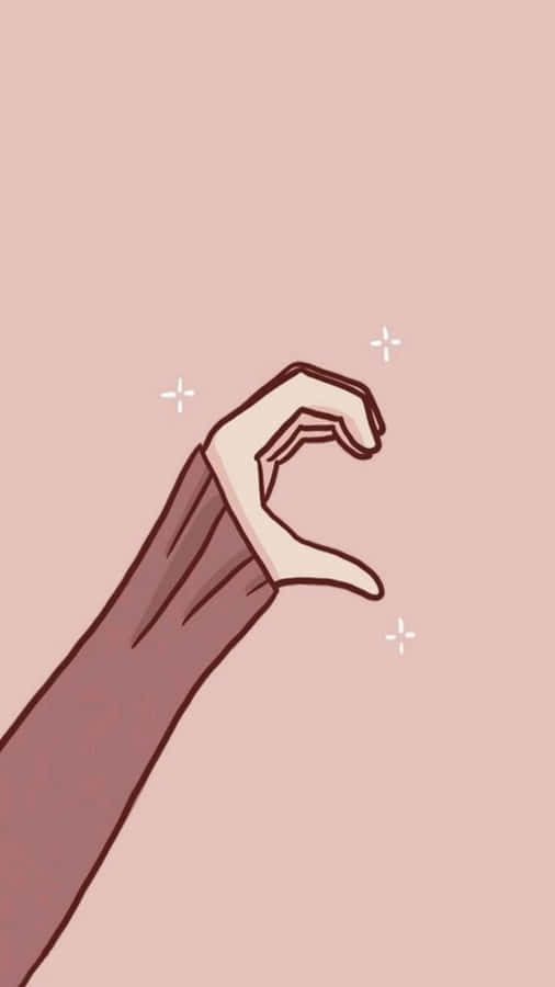 Pinching Hand Gesture Illustration Wallpaper