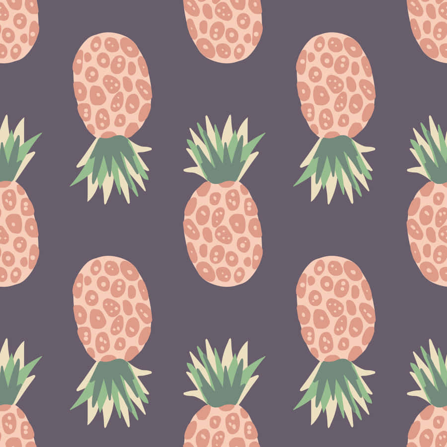 Pineapple Pattern Aesthetic Wallpaper