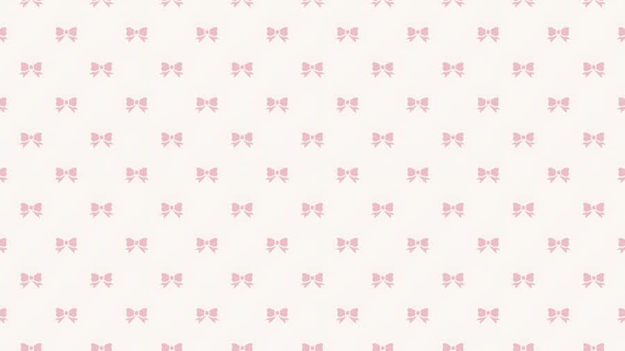 Pink Aesthetic Bow Pattern Wallpaper
