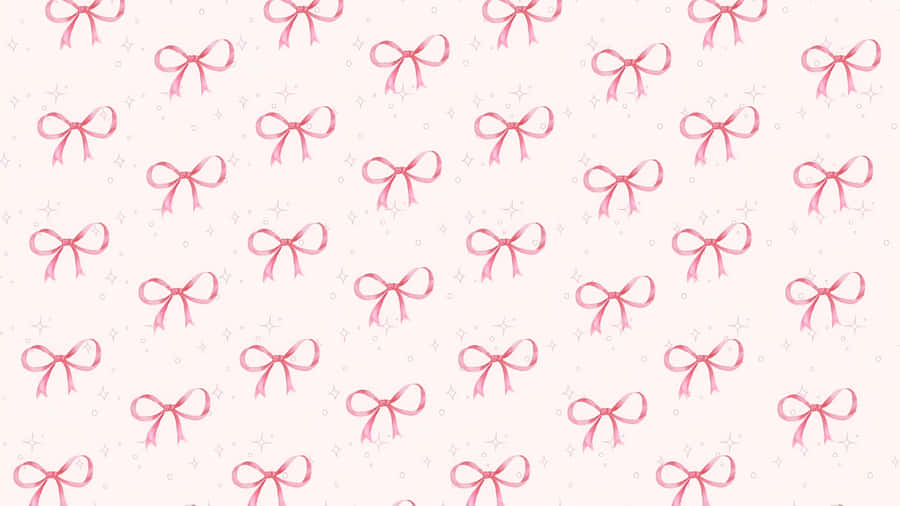 Pink Aesthetic Bow Pattern Wallpaper