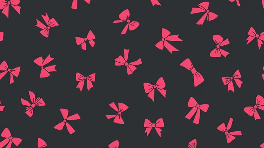 Pink Aesthetic Bow Pattern Wallpaper
