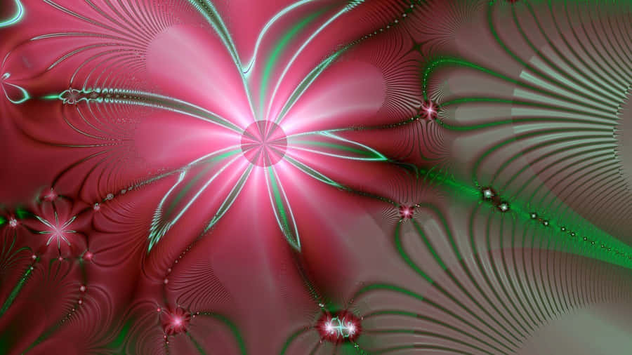 Pink And Green Abstract Art Wallpaper