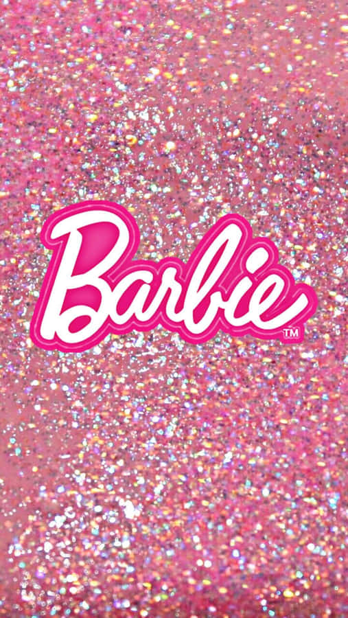 Pink Barbie Glitter Background Wallpaper