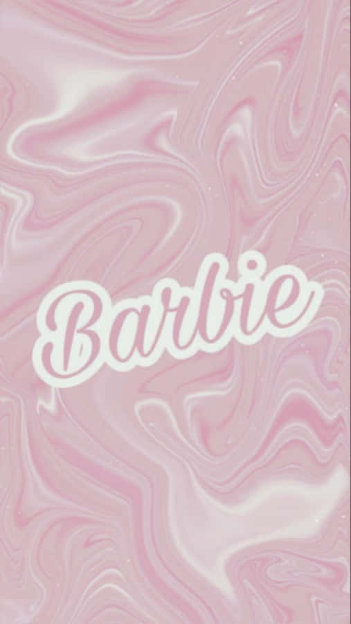 Pink Barbie Marble Background Wallpaper