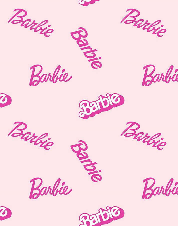 Pink Barbie Pattern Wallpaper Wallpaper