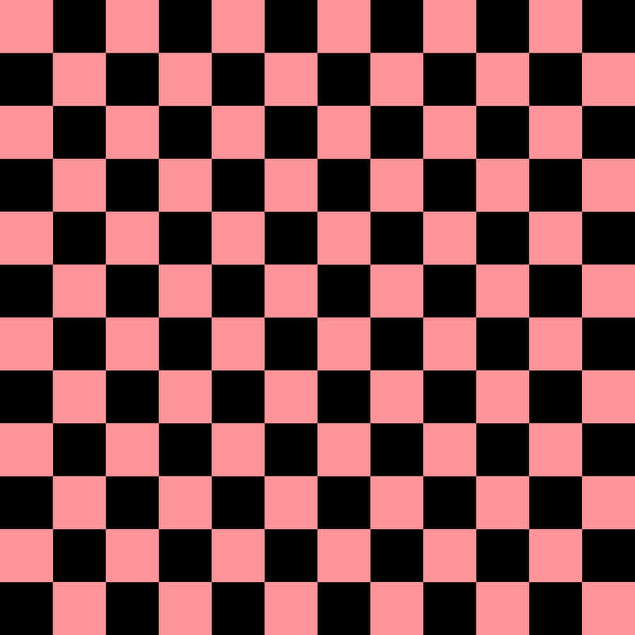 Pink Black Checkered Pattern Wallpaper