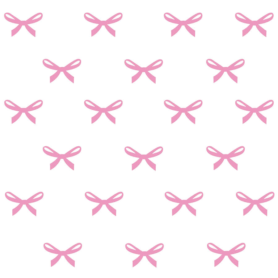 Pink Bow Pattern Background Wallpaper