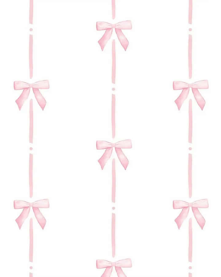 Pink Bow Pattern Background Wallpaper