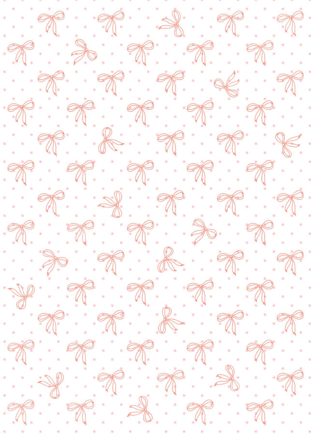 Pink Bow Pattern Background Wallpaper