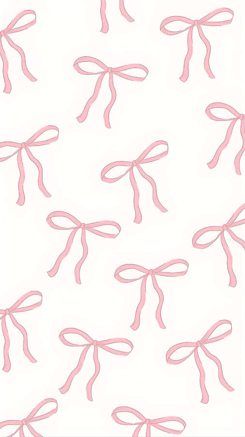 Pink Bow Pattern Wallpaper