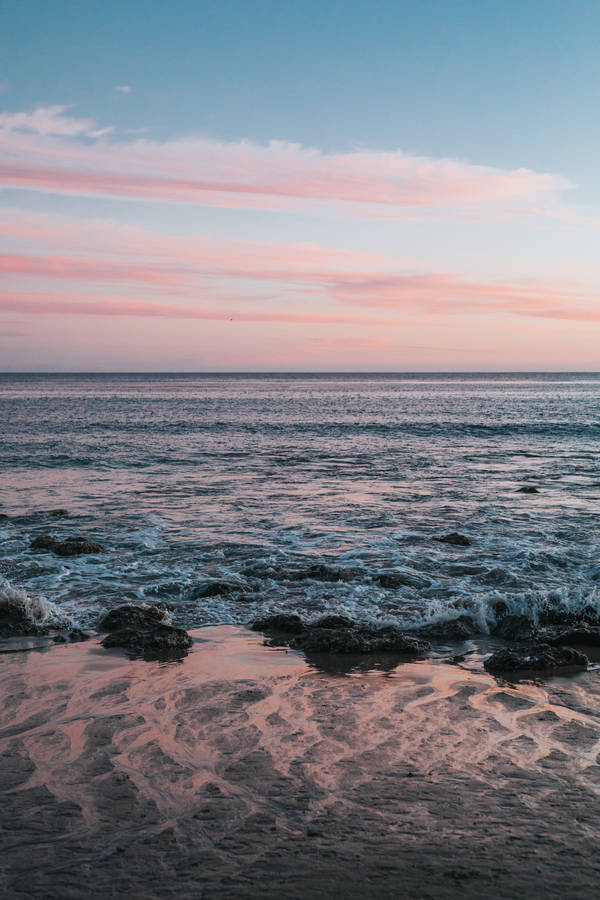 Pink Clouds Malibu Iphone Wallpaper