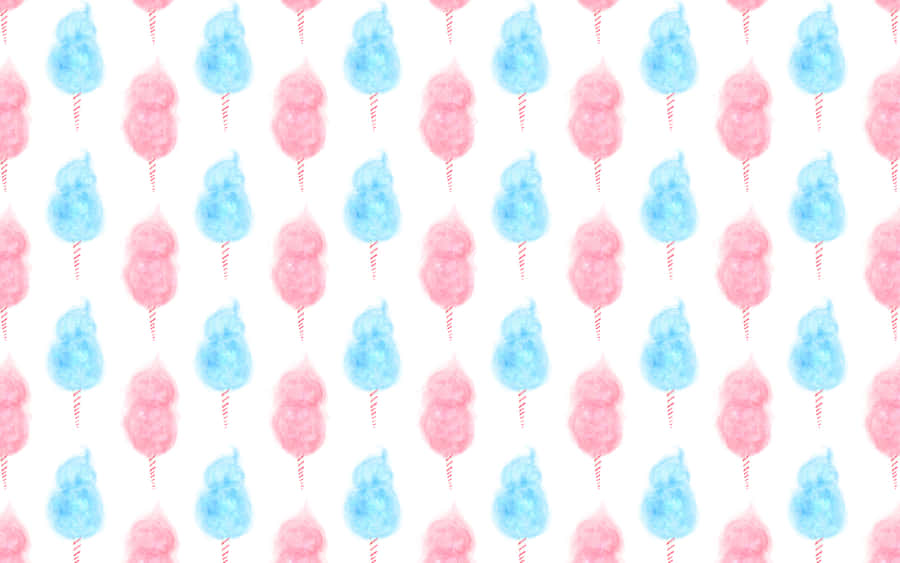 Pink Cotton Candy In Yellow Wallpaper
