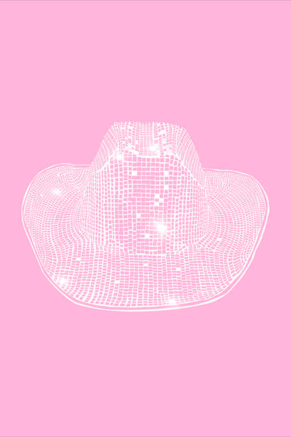 Pink Cowgirl Hat Digital Art Wallpaper