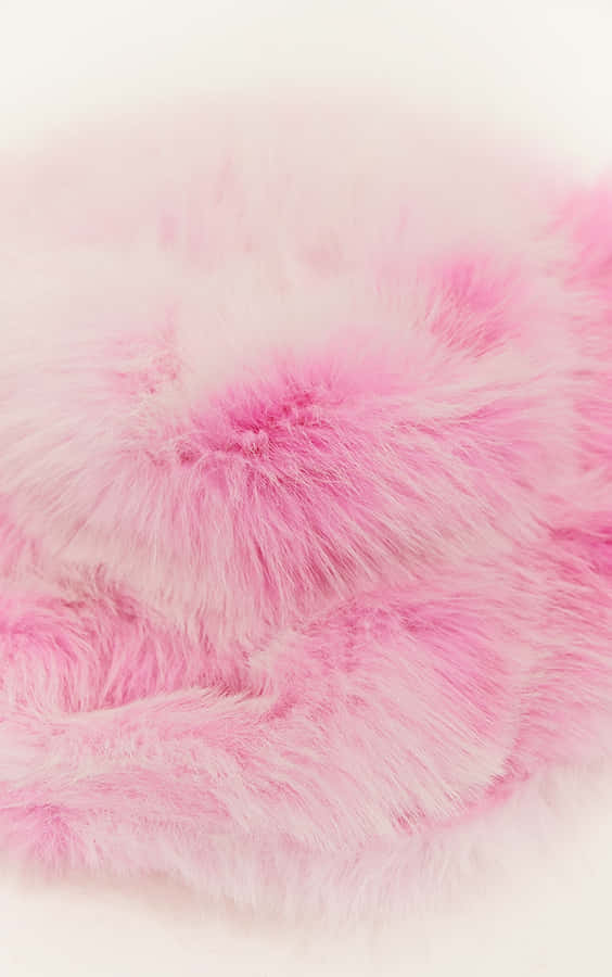 Pink Faux Fur Texture Wallpaper