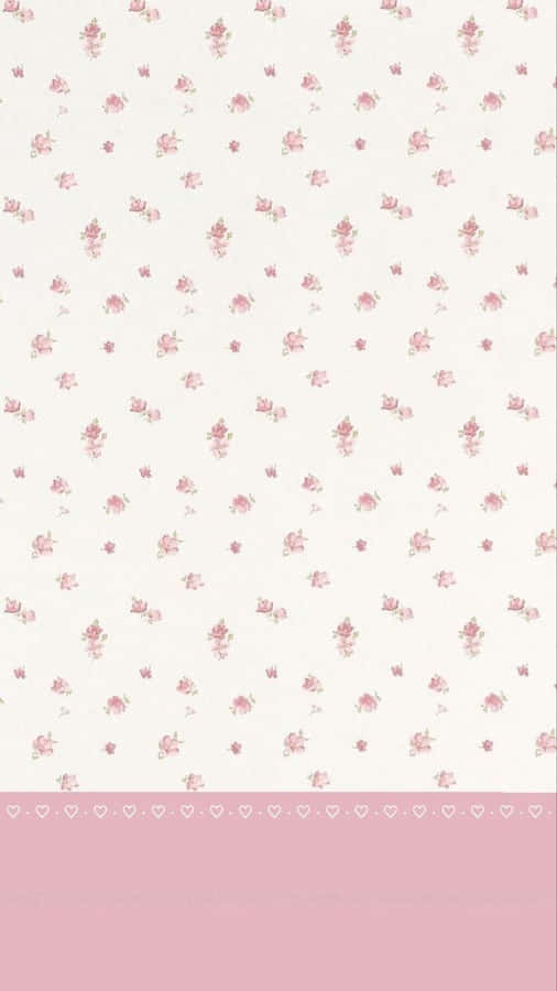 Pink Floral Pattern Background Wallpaper
