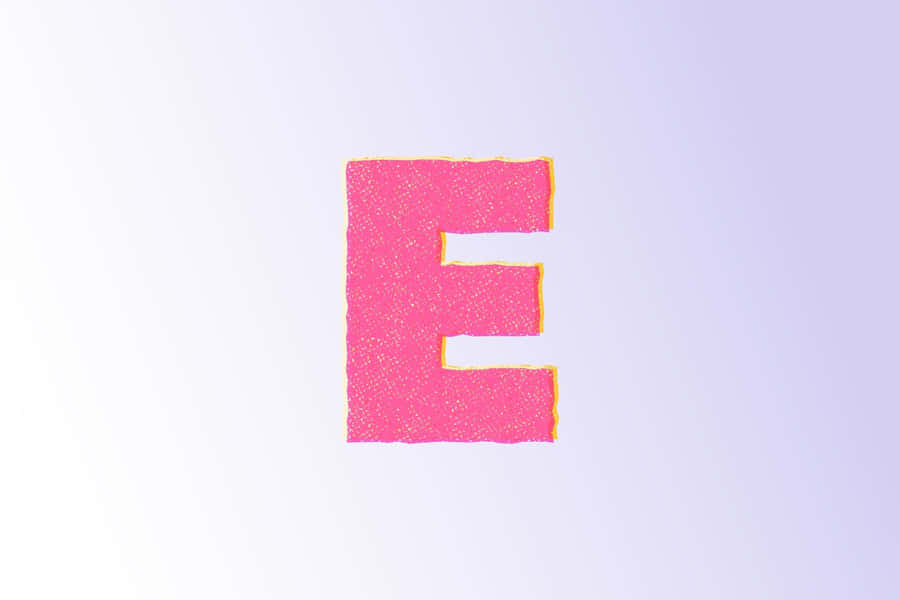 Pink Glitter Letter E Wallpaper