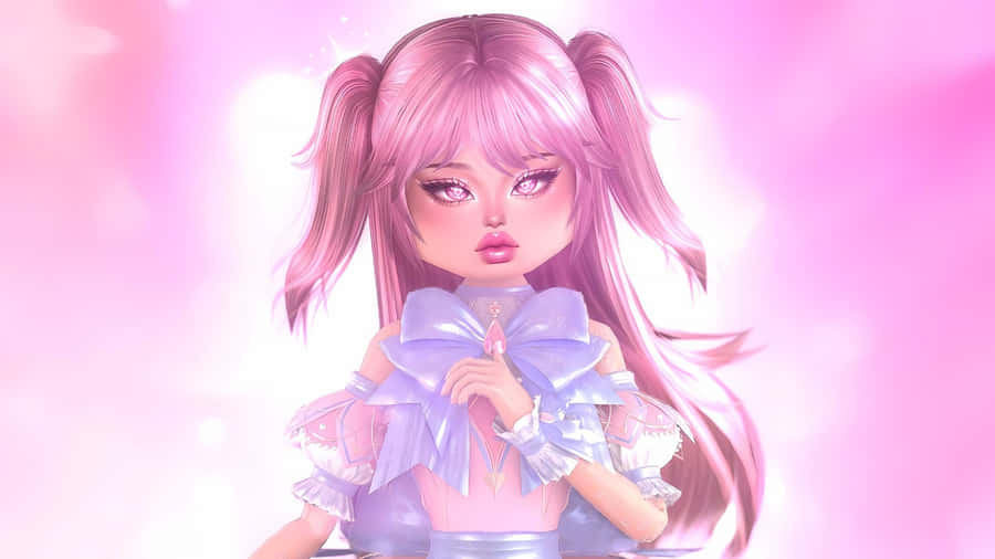 Pink Hair Fashion Icon Wallpaper