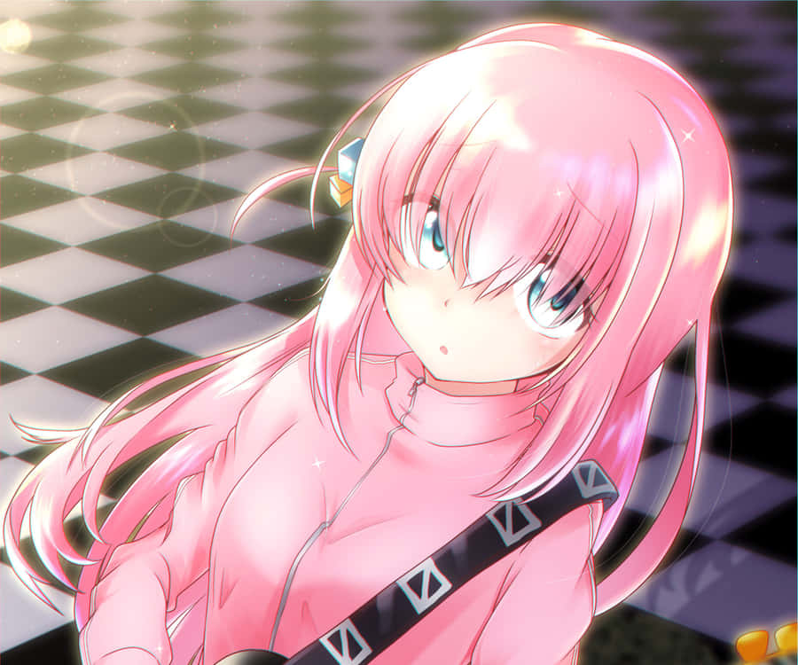 Pink Haired Anime Girl Sunlight Reflection Wallpaper