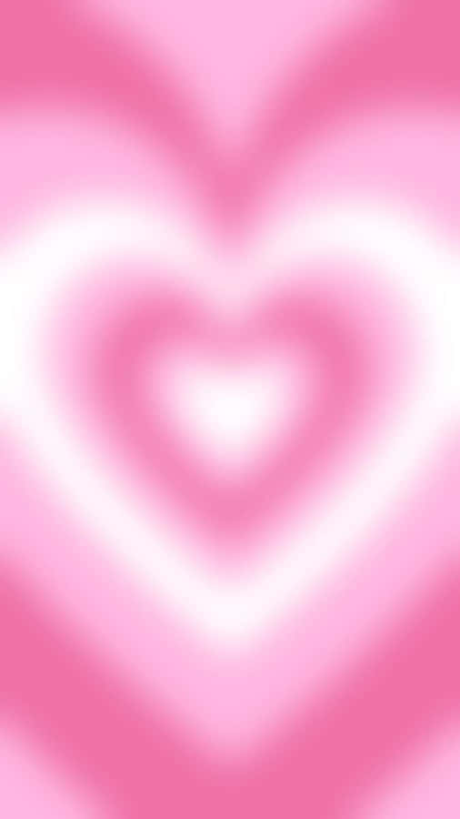 Pink Heart Aura Abstract Wallpaper