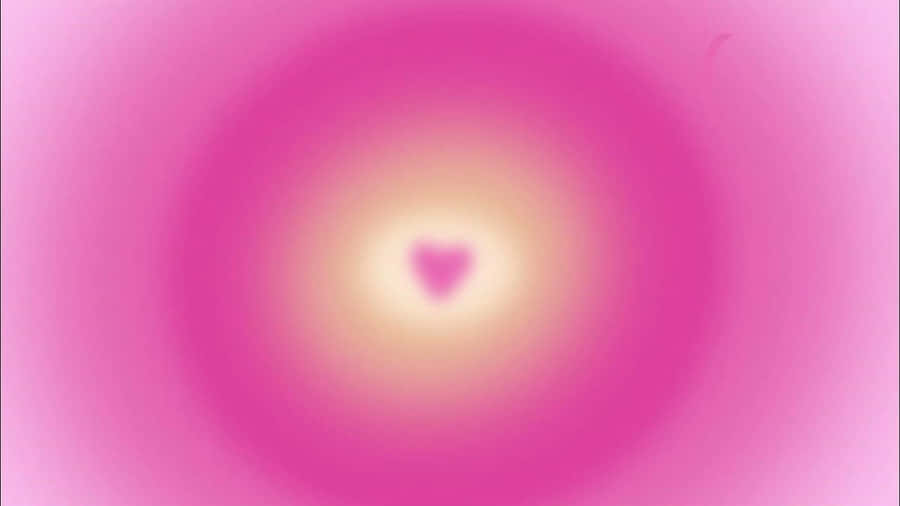 Pink Heart Aura Background Wallpaper